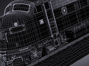 Santa Fe Super Chief Train Modello 3D