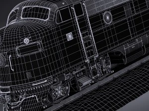 Santa Fe Super Chief Train 3D Model