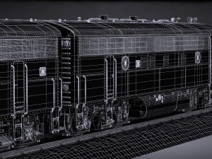 Santa Fe Super Chief Train 3D Model