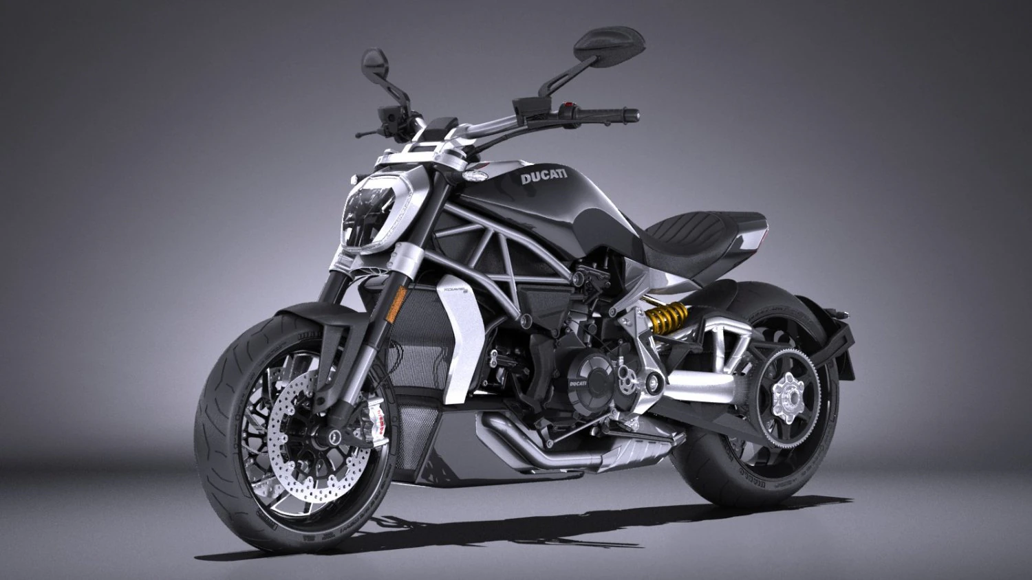 Ducati X-diavel 2016 3D Model .c4d .max .obj .3ds .fbx .stl .blend 