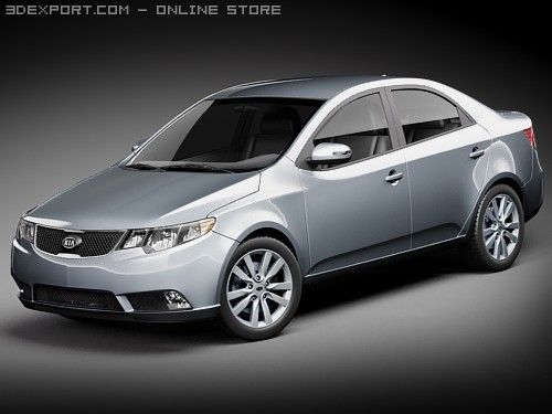 Kia Forte 2010 Modello 3D .c4d .max .obj .3ds .fbx .stl .blend