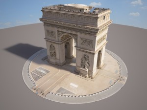 Paris Triumphal Arch Model 3D