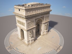Paris Triumphal Arch Model 3D