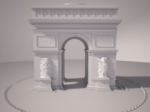 Paris Triumphal Arch Model 3D