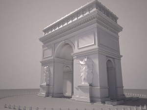 Paris Triumphal Arch Model 3D