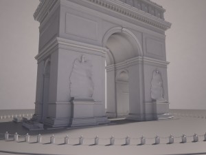Paris Triumphal Arch Model 3D