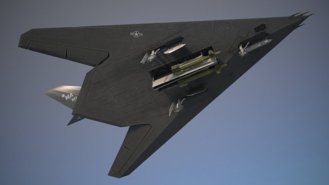 Lockheed f-117a nighthawk 3D Model in Recon 3DExport