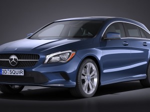 Mercedes-benz cla shooting brake 2017 3D Model