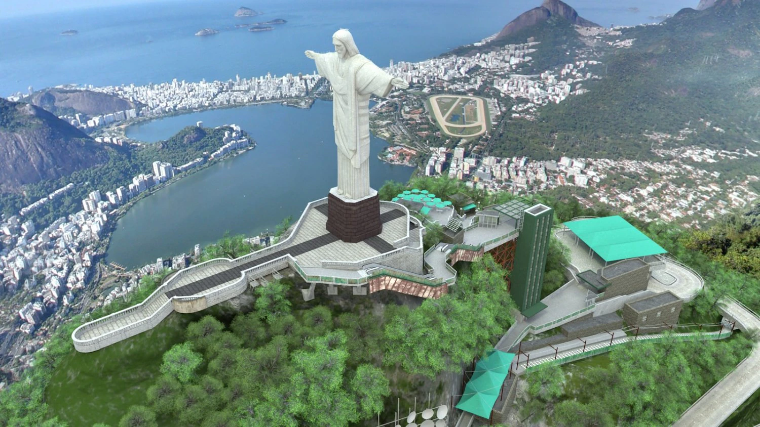 Christ The Redeemer 3D Model .c4d .max .obj .3ds .fbx .stl .blend