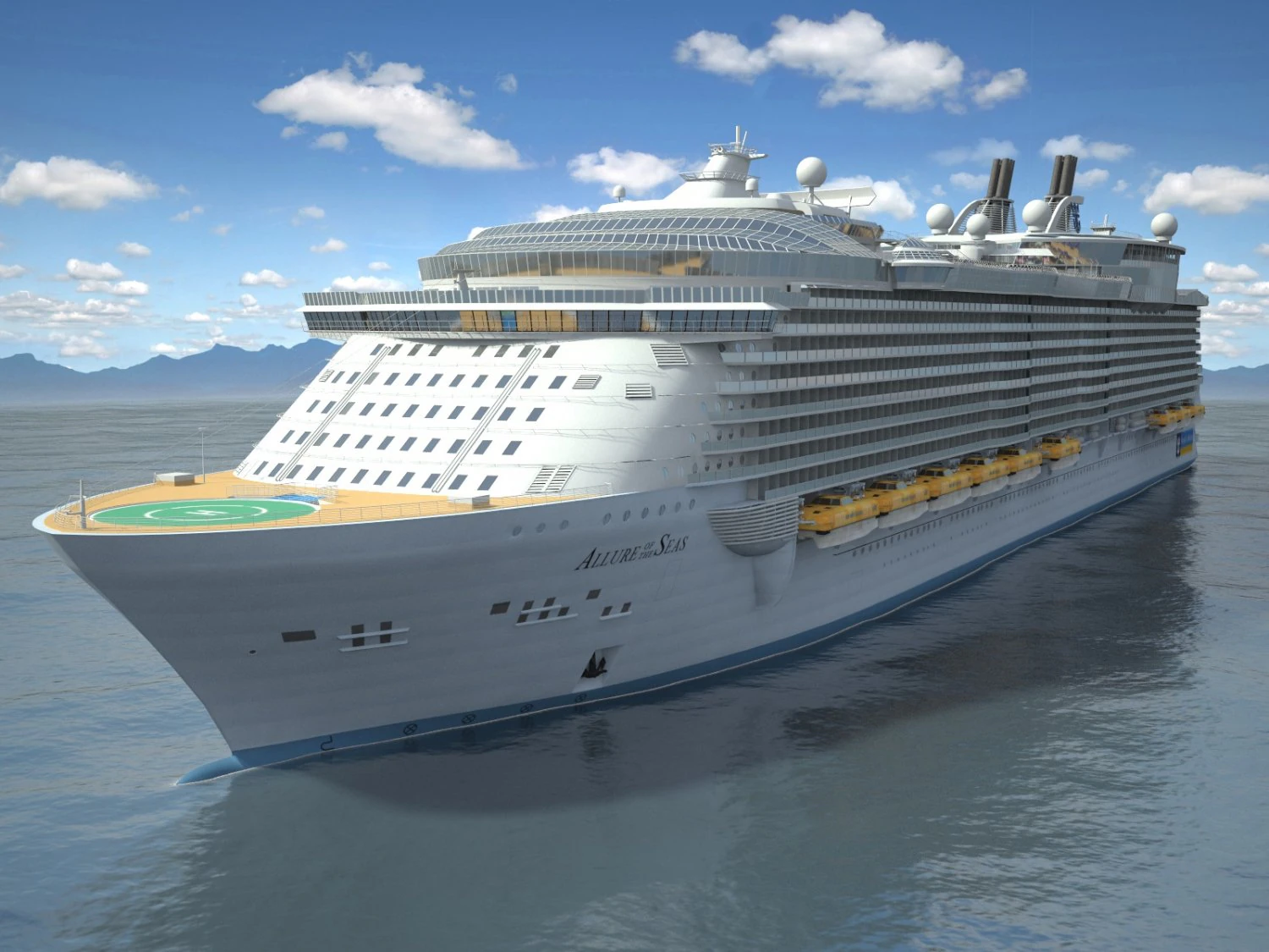 Cruiseschip Allure of the Seas 3D Model .c4d .max .obj .3ds .fbx .stl .blend