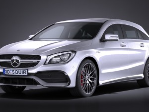 Mercedes-Benz CLA45 AMG Shooting Brake 2017 3D 모델