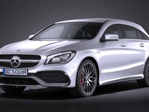 Freio de tiro Mercedes-Benz CLA45 AMG 2017 Modelo 3D