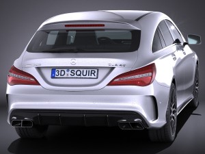 Mercedes-Benz CLA45 AMG Shooting Brake 2017 3D Модель