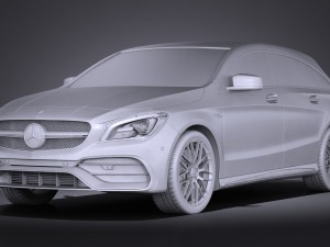 Mercedes-Benz CLA45 AMG Shooting Brake 2017 3D Модель