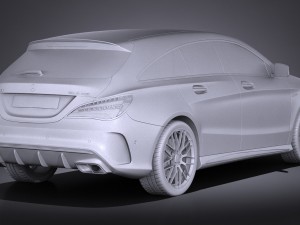 Mercedes-Benz CLA45 AMG Shooting Brake 2017 3D Модель