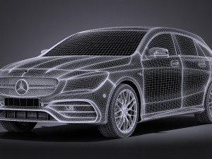 Mercedes-Benz CLA45 AMG Shooting Brake 2017 3D Модель