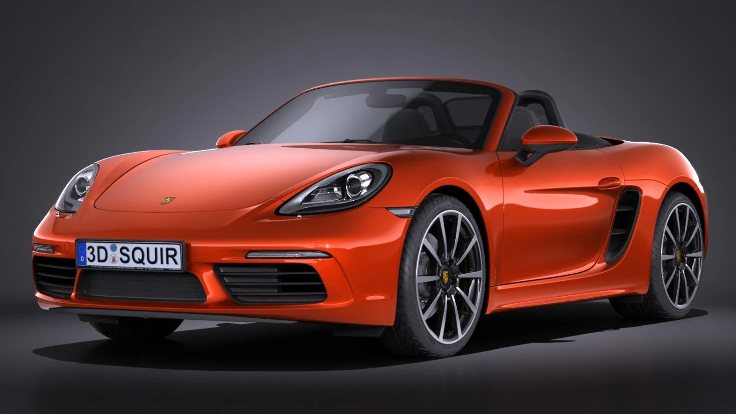 Porsche 718 Boxster 2017 3D Model .c4d .max .obj .3ds .fbx .stl .blend