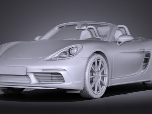 Porsche 718 Boxster 2017 3D Model