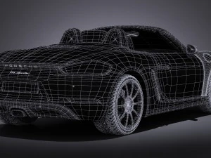 Porsche 718 Boxster 2017 3D Model