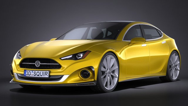 Generic Car Sport Sedan 2016 3D मॉडल .c4d .max .obj .3ds .fbx .stl .blend