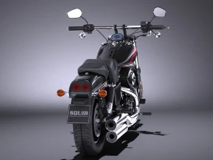 Harley-Davidson Fatbob 2016 3D Model