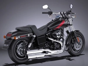Harley-Davidson Fatbob 2016 3D Model