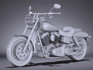 Harley-Davidson Fatbob 2016 3D Model