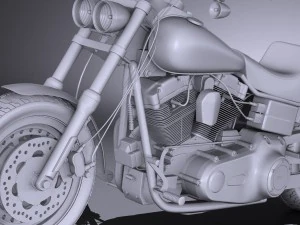 Harley-Davidson Fatbob 2016 3D Model
