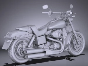 Harley-Davidson Fatbob 2016 3D Model
