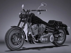 Harley-Davidson Fatbob 2016 3D Model