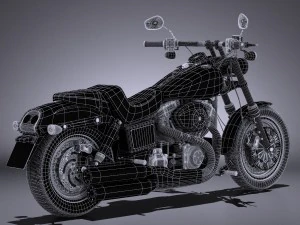 Harley-Davidson Fatbob 2016 3D Model