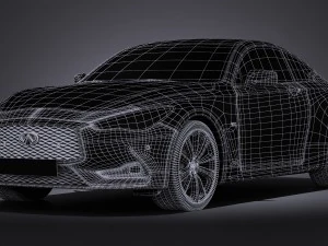 Infiniti Q60 2017 3D Model