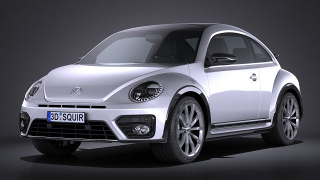Volkswagen Beetle 2017 3D Модель .c4d .max .obj .3ds .fbx .stl .blend