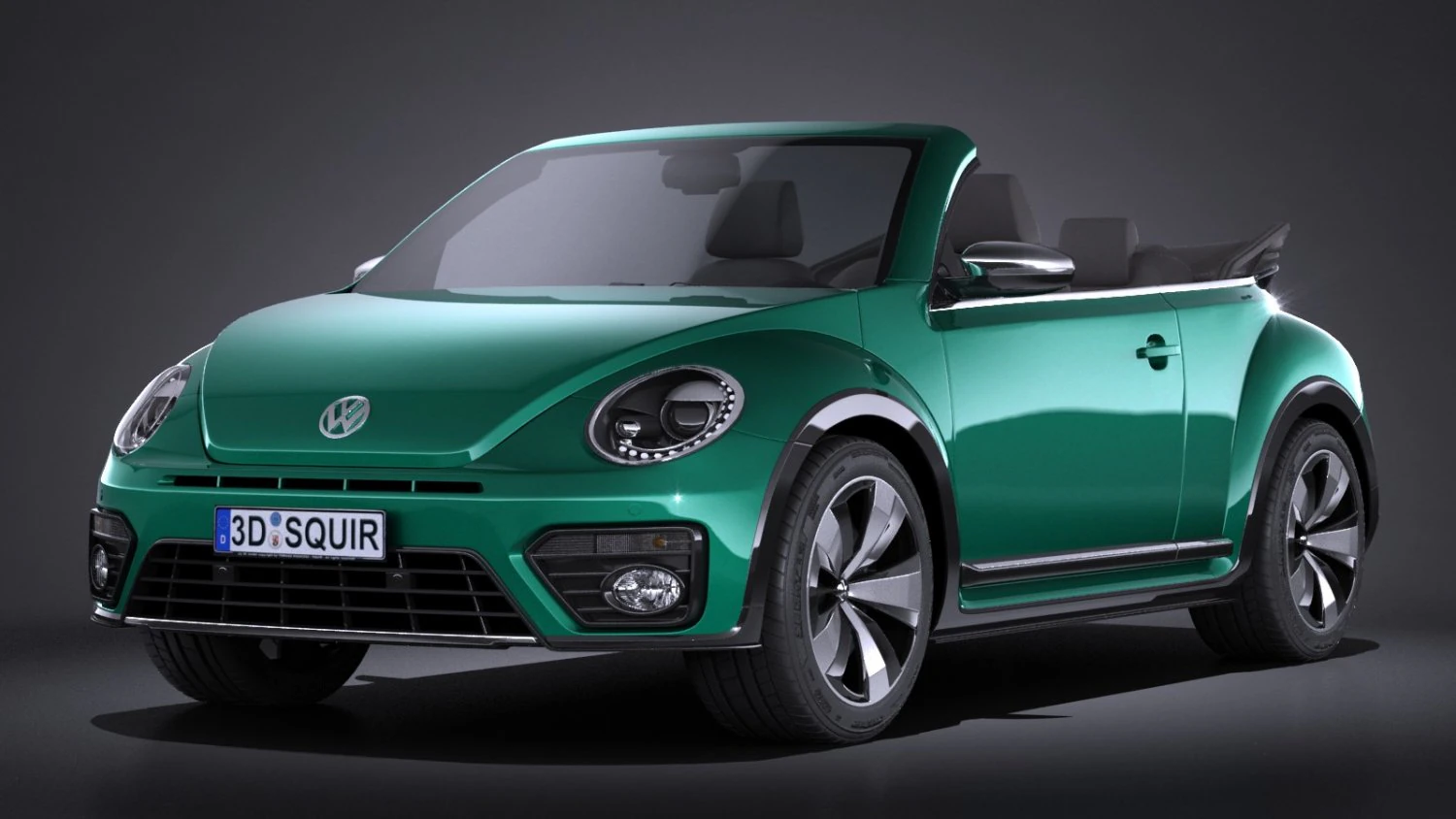 Volkswagen Beetle Cabrio 2017 3D Model .c4d .max .obj .3ds .fbx .stl .blend 