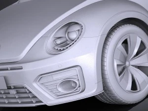Volkswagen Beetle Cabrio 2017 3D Model