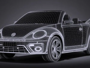 Volkswagen Beetle Cabrio 2017 3D Model
