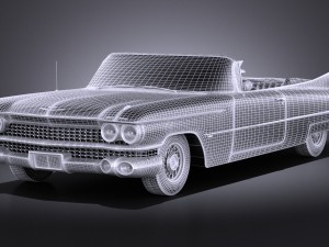 Cadillac Eldorado 1959 Convertible vray Modèle 3D
