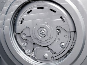 Mens Skeleton Mechanical Watch 3D Model