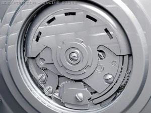 Mens Skeleton Mechanical Watch 3D Model