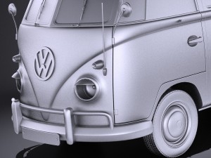 Volkswagen Transporter Type 2 Camper Van 1950 3D 모델