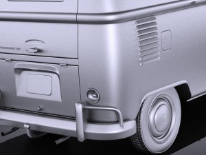 Volkswagen Transporter Type 2 Camper Van 1950 3D 모델