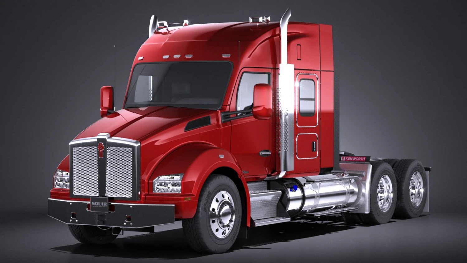 Kenworth T880 Sleeper Cab 2015 3D Model .c4d .max .obj .3ds .fbx .stl .blend
