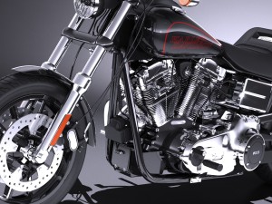 Harley-Davidson Dyna Lowrider 2016 3D Model