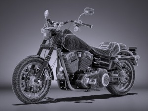 Harley-Davidson Dyna Lowrider 2016 3D Model