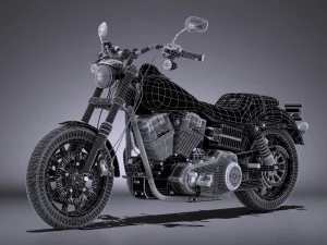Harley-Davidson Dyna Lowrider 2016 3D Model