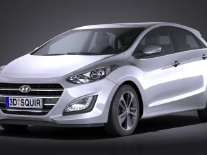 Hyundai i30 5 puertas 2015 Modelo 3D