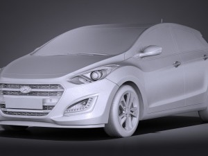 Hyundai i30 5-door 2015 3D 모델
