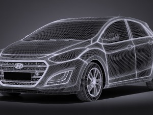 Hyundai i30 5-door 2015 3D 모델