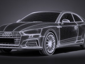 Audi A5 Coupe 2017 Modello 3D