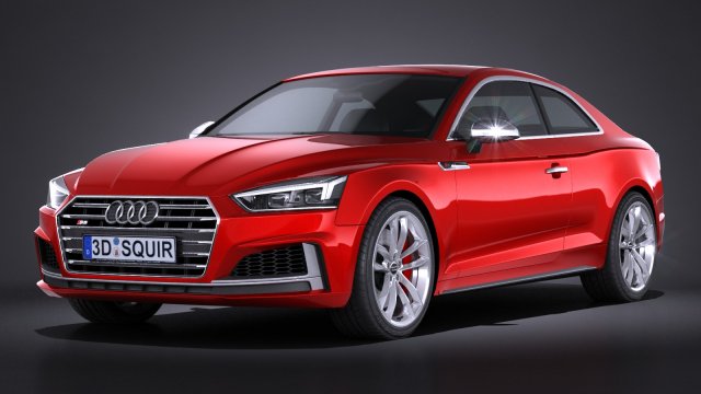 Audi S5 Coupe 2017 Modello 3D .c4d .max .obj .3ds .fbx .stl .blend
